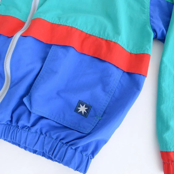Vintage Starbust Disney Caribbean Beach Resort Primary Colours Windbreaker XL - Picture 7 of 14